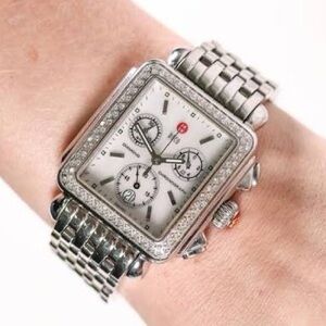 Michele Diamond DECO XL Chronograph Watch